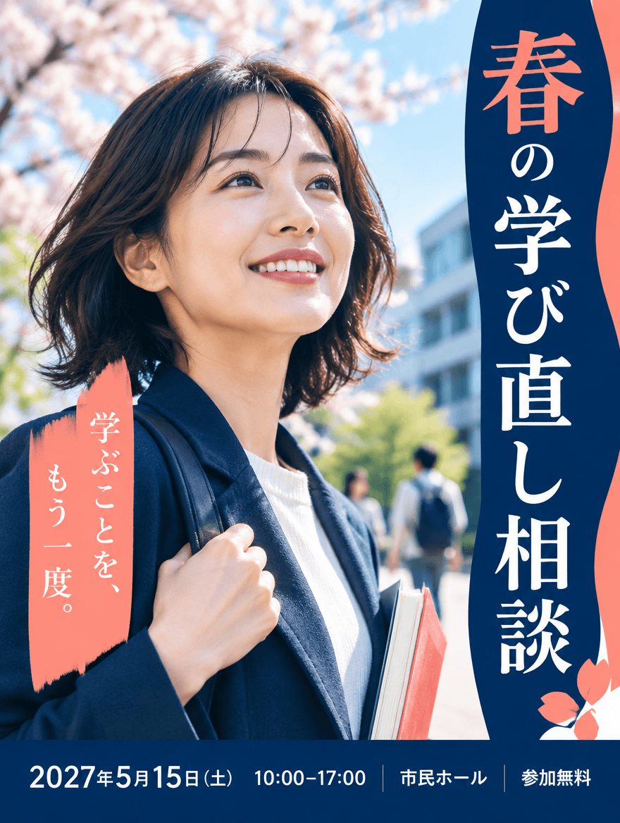 チラシ PRO 41 — 春の学び直し相談